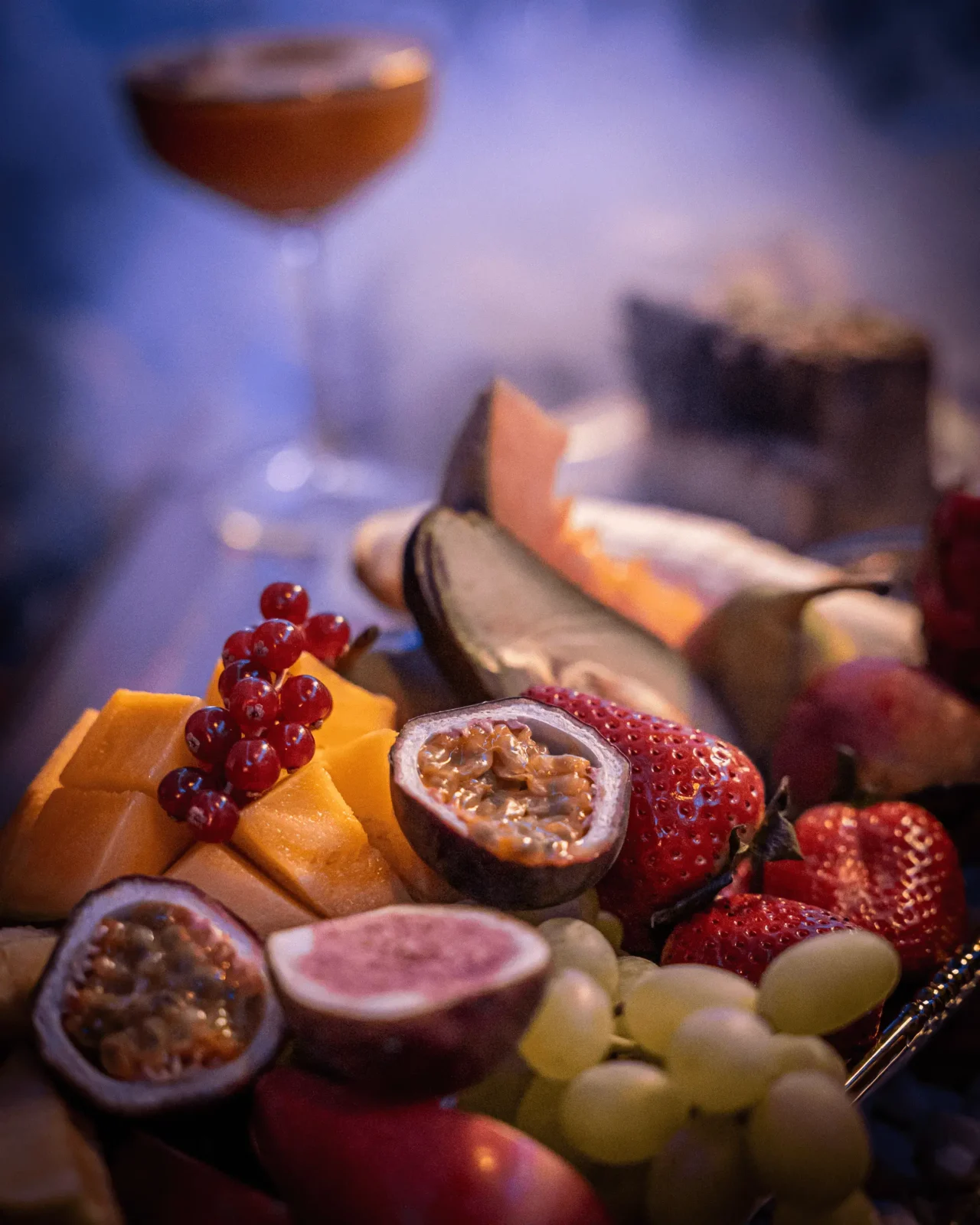 Home 9 Fresh fruit platter and mocktail at Mazazik Amsterdam