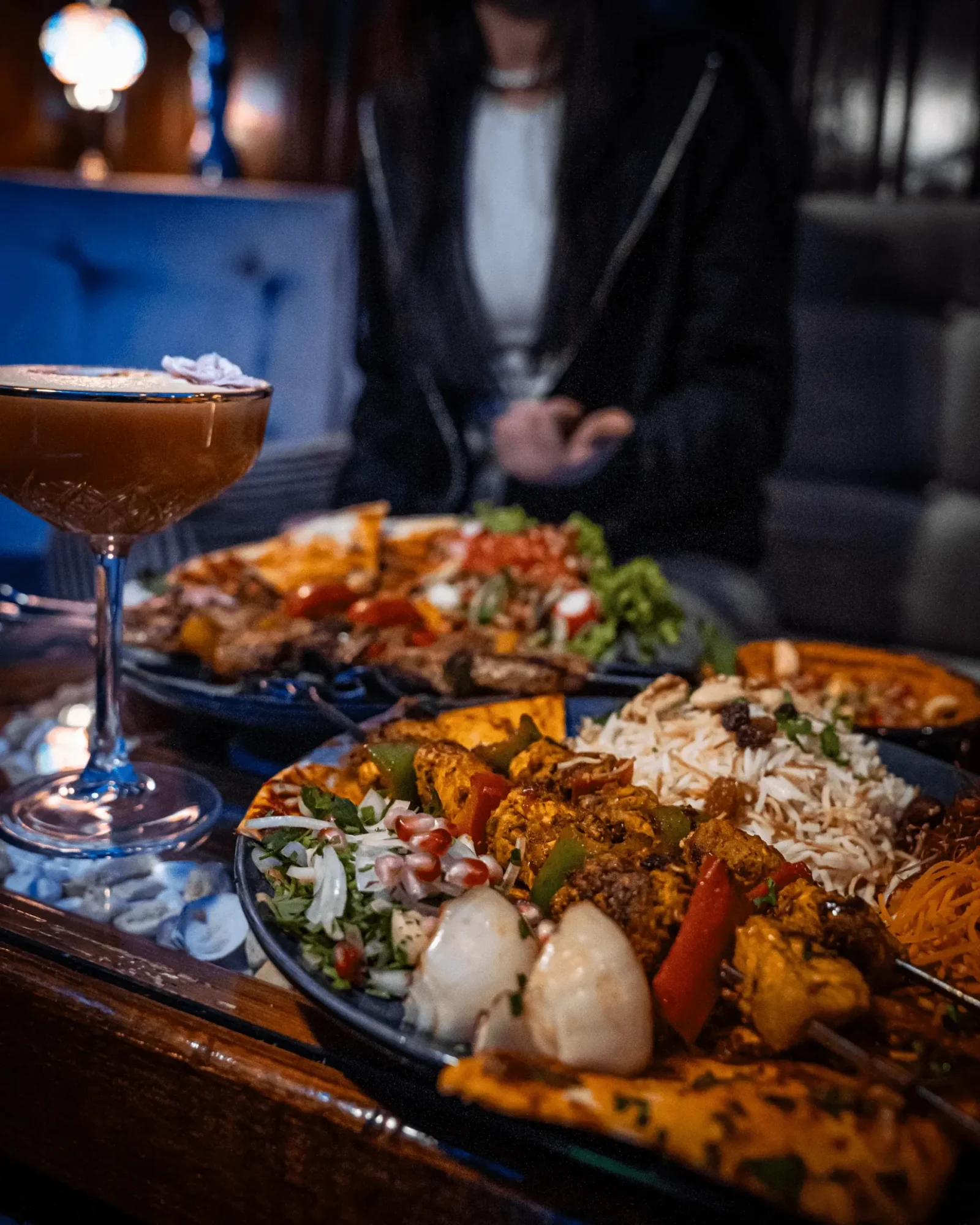 Home 17 Middle Eastern grill platters with rice at Mazazik Amsterdam
