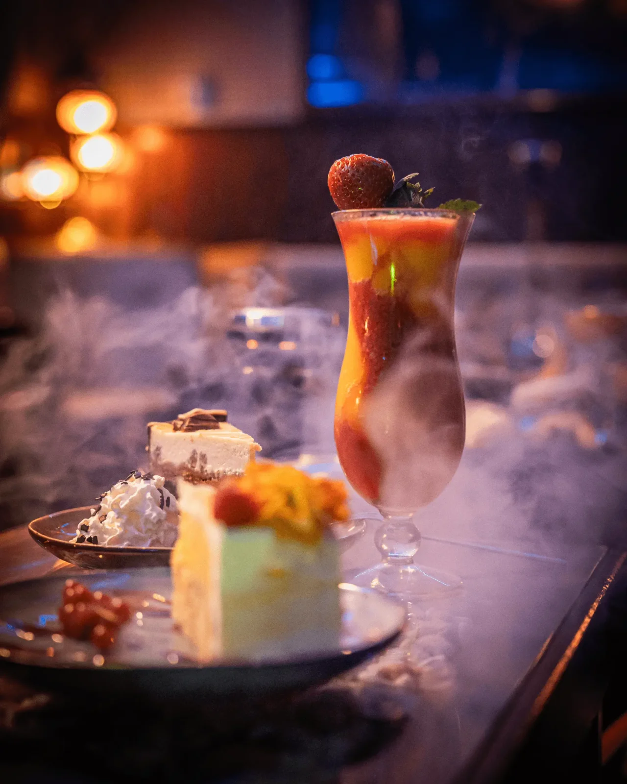 Home 12 Strawberry mocktail and cake at Mazazik Amsterdam